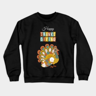 Beautiful Happy Thanksgiving Day Turkey Gobble Design Shirt Crewneck Sweatshirt